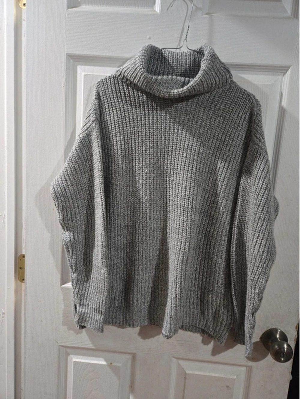 Don't ask why  greys  chunky knit sweater OS
